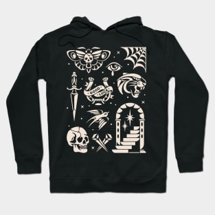 Traditiona tattoo flash Hoodie